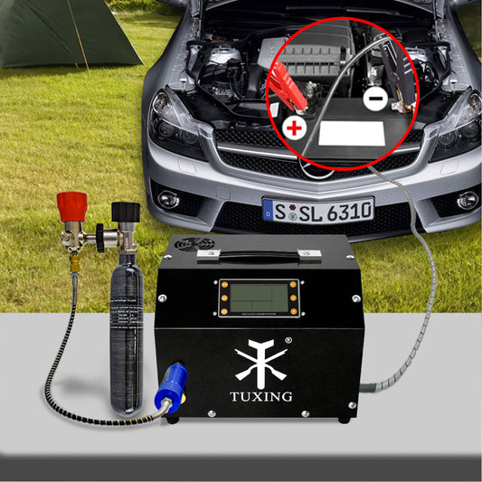 TUXING ‎TXET063 PCP Air Compressor 4500Psi, Auto-Stop High Pressure Compressor, Equipped with Water Cooling System, Scuba Diving Tank Pcp Air Rifles Charging