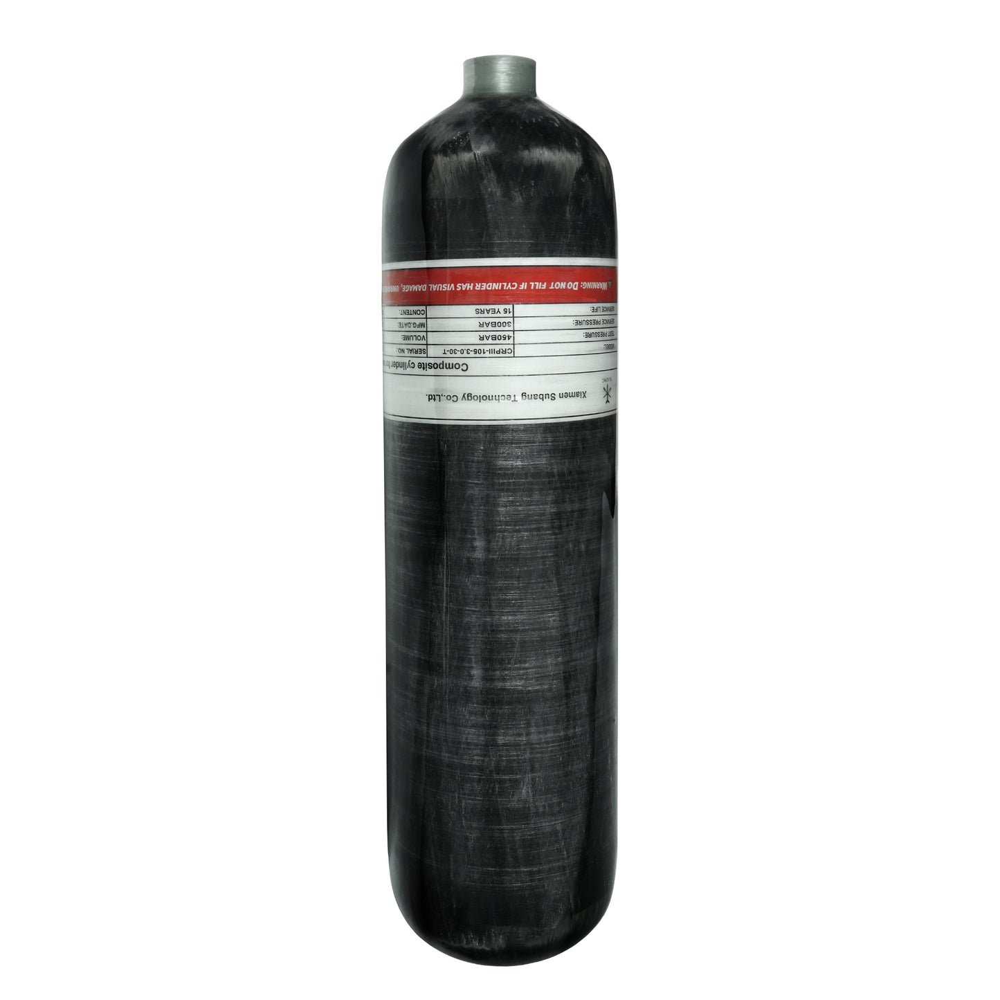 TUXING 4500Psi High Pressure Composite Cylinder, Scuba Tank, 3L Carbon Fiber Air Tank, CE Approved, Pcp Paintball Air Diving Tank (Empty Bottle) M18*1.5